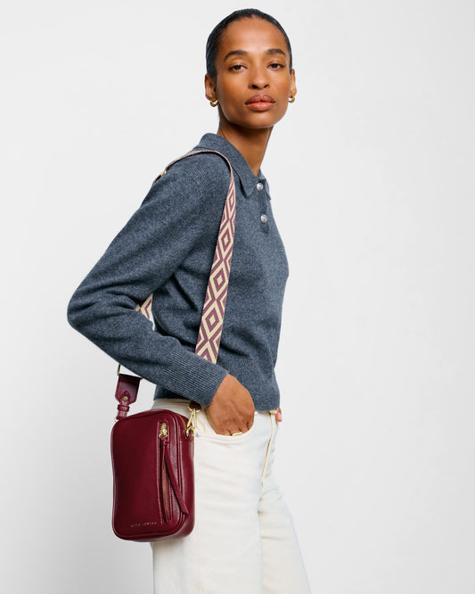 Hallie Small Crossbody in Cherry