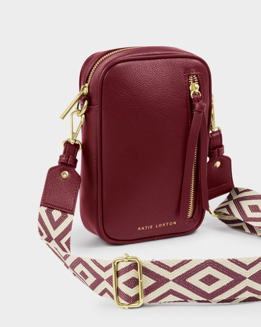 Hallie Small Crossbody in Cherry