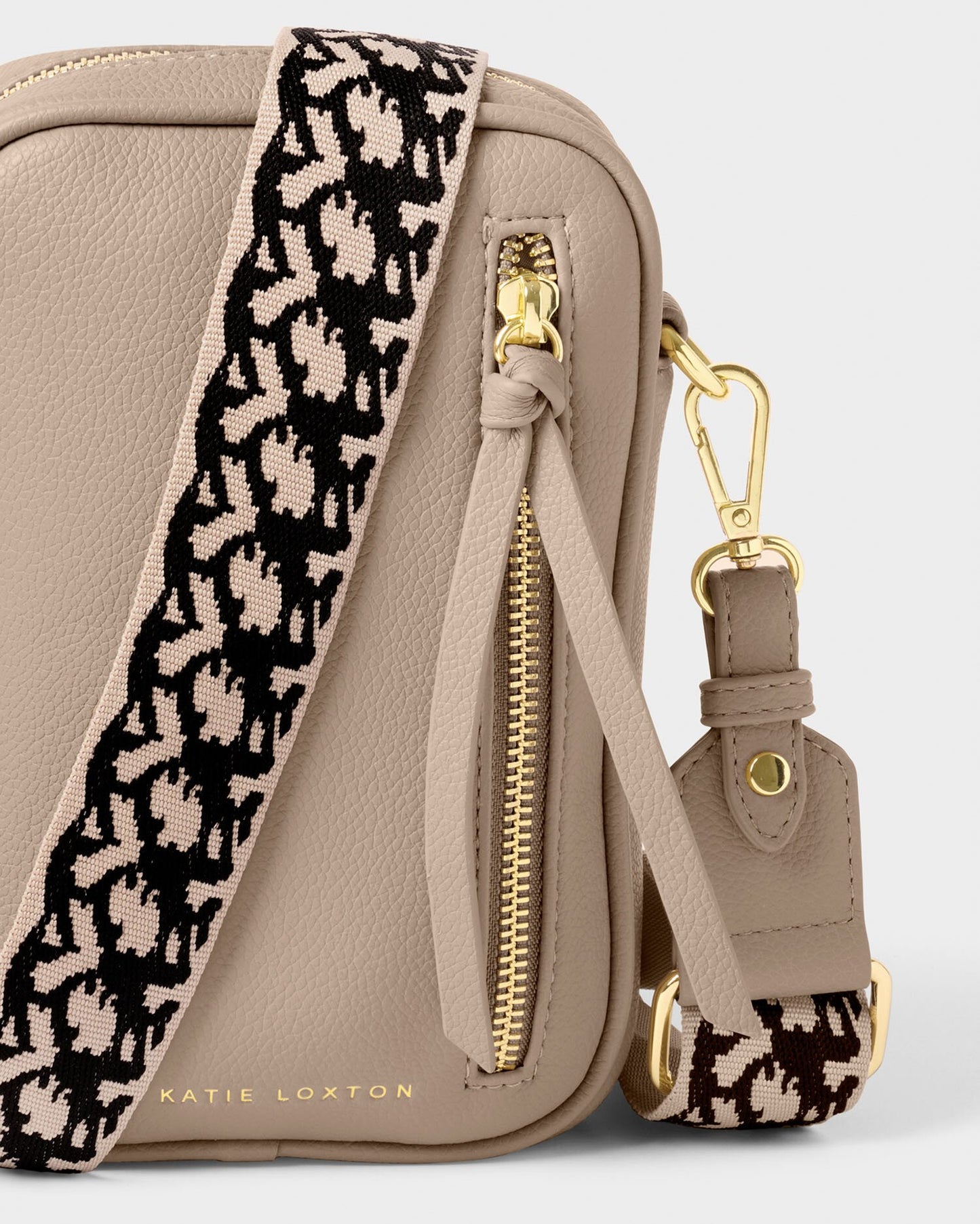 Hallie Small Crossbody in Light Taupe
