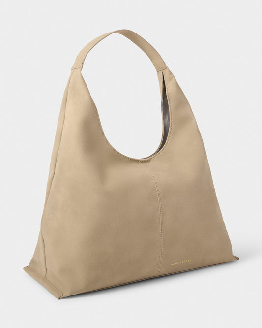 Laila Suedette Shoulder Bag in Light Taupe