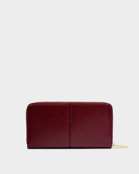 Laila large Purse in Cherry Crackle Patent