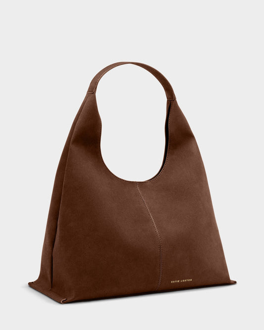 Laila Suedette Shoulder Bag in Chocolate