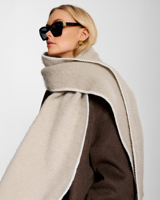 Whipstitch Scarf in Taupe