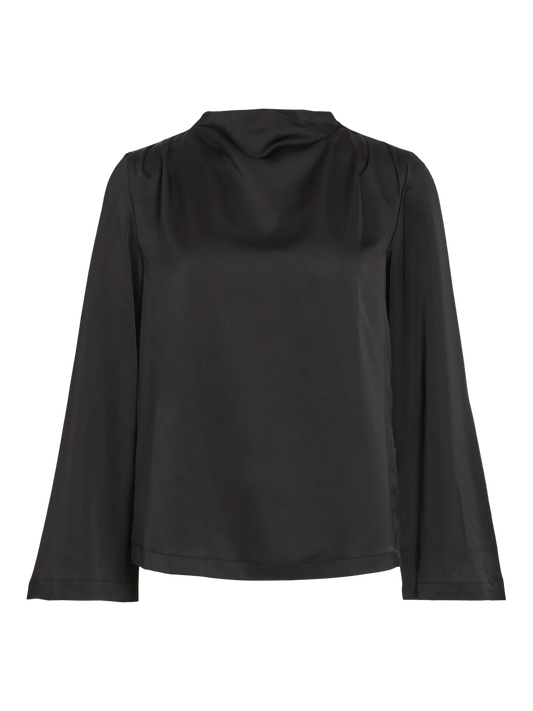 Vilutto High Neck Top in Black
