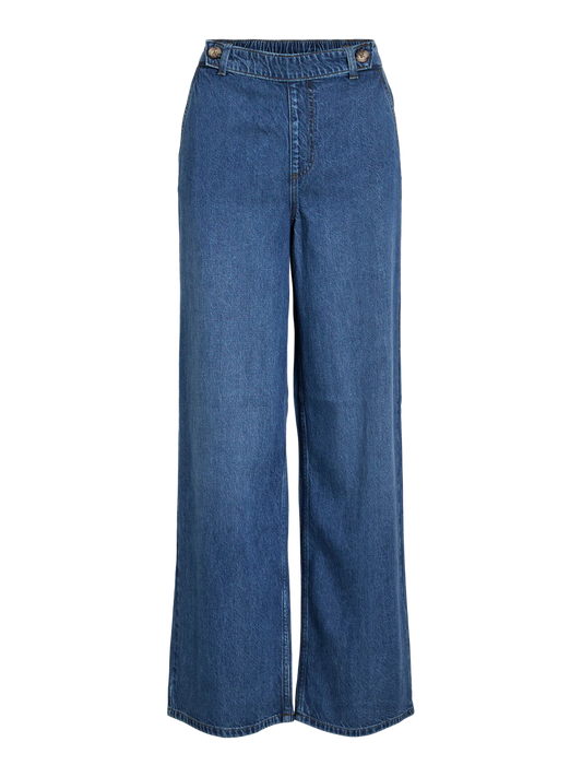 Vidiana Wide Leg Jeans in Medium Blue