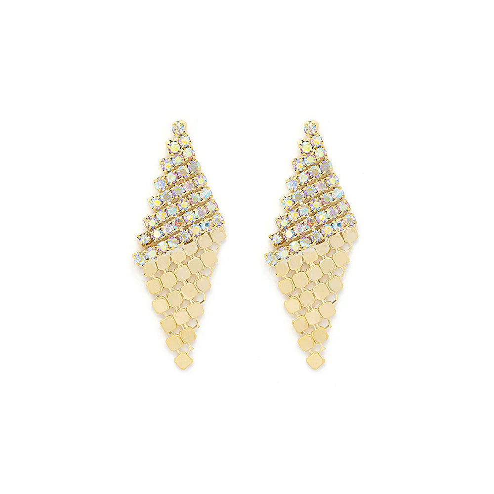 Adelina AB Crystal Gold Drop Earrings
