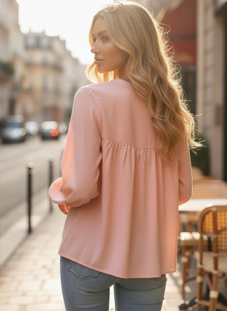 Eloise Blouse in Pink