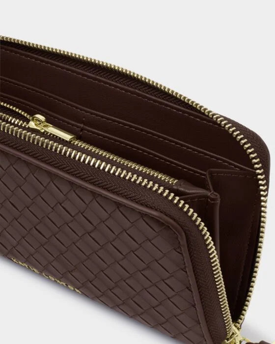 Nova Woven Textured Purse in Chocolate