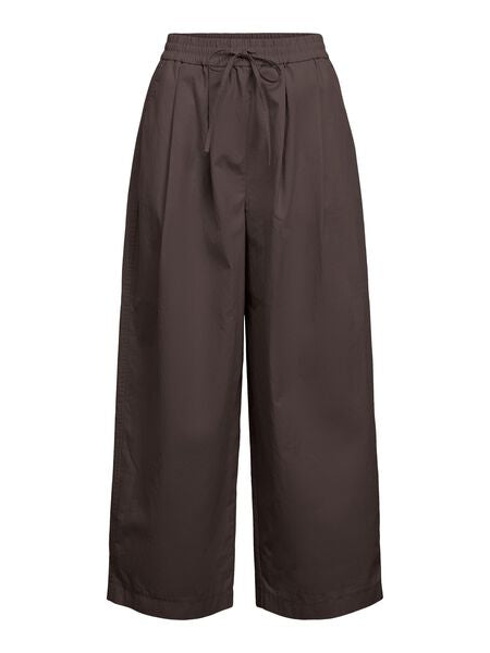 Berta Barrel Trousers in Seal Brown