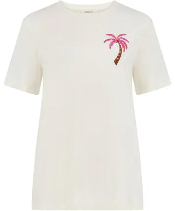 Sugarhill Brighton Luna T-Shirt - Off White, Palm Placement