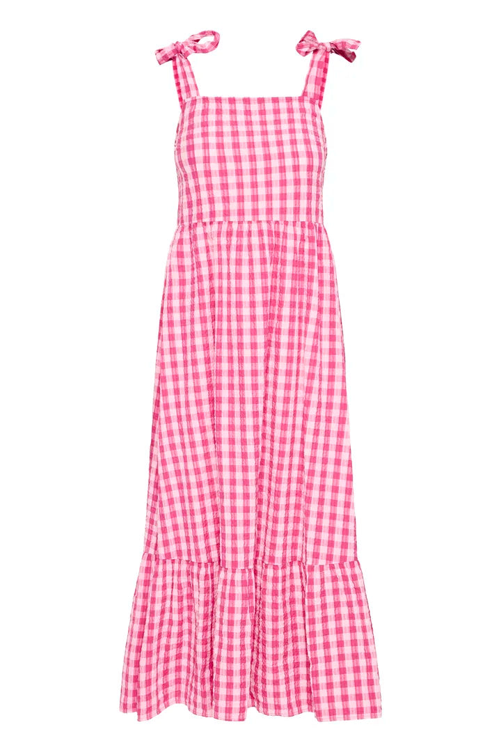 Ihfelicia Dress in Very Berry/Pink Check