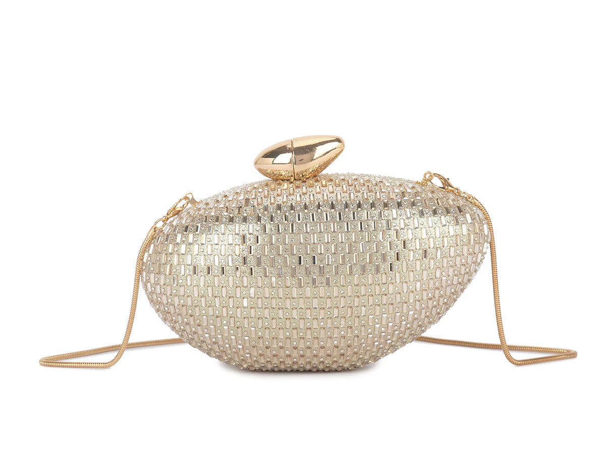 Gold Sparkle Clutch Handbag