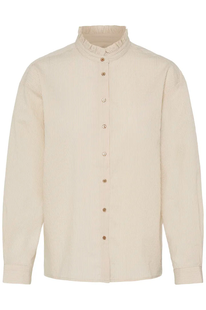 Ihluanna Shirt in Birch/Toasted Coconut Stripe