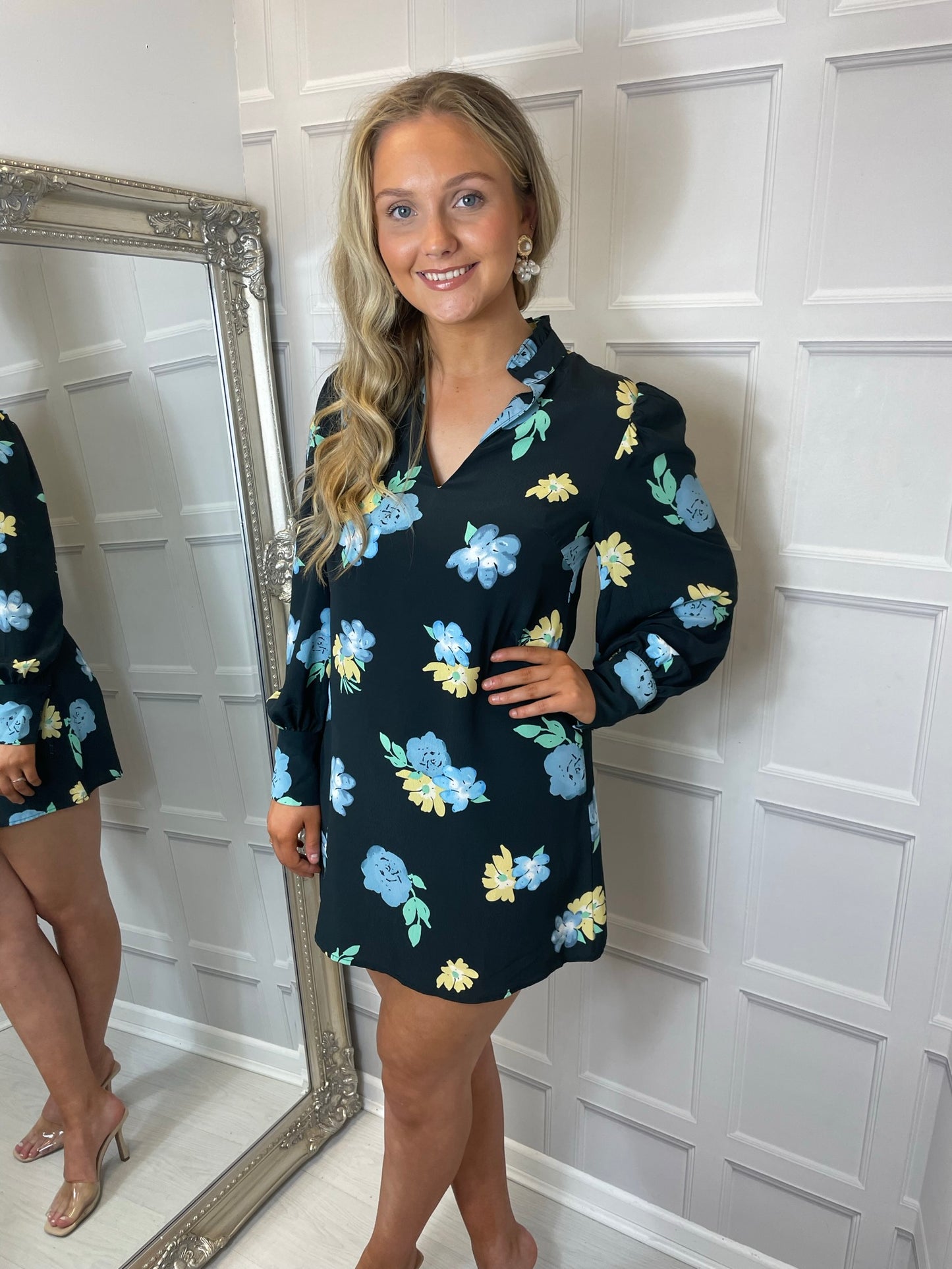 Navy Floral dress