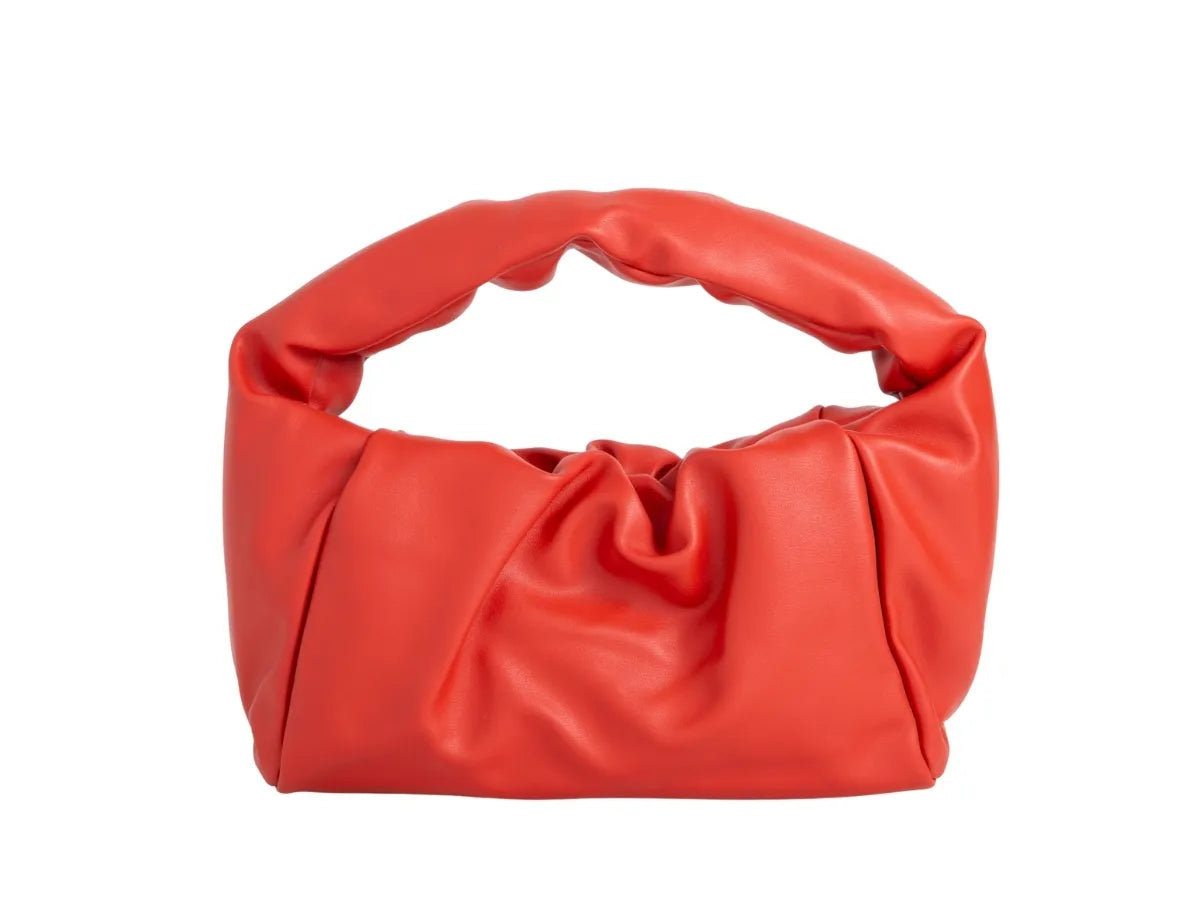 Orange red sale clutch bag