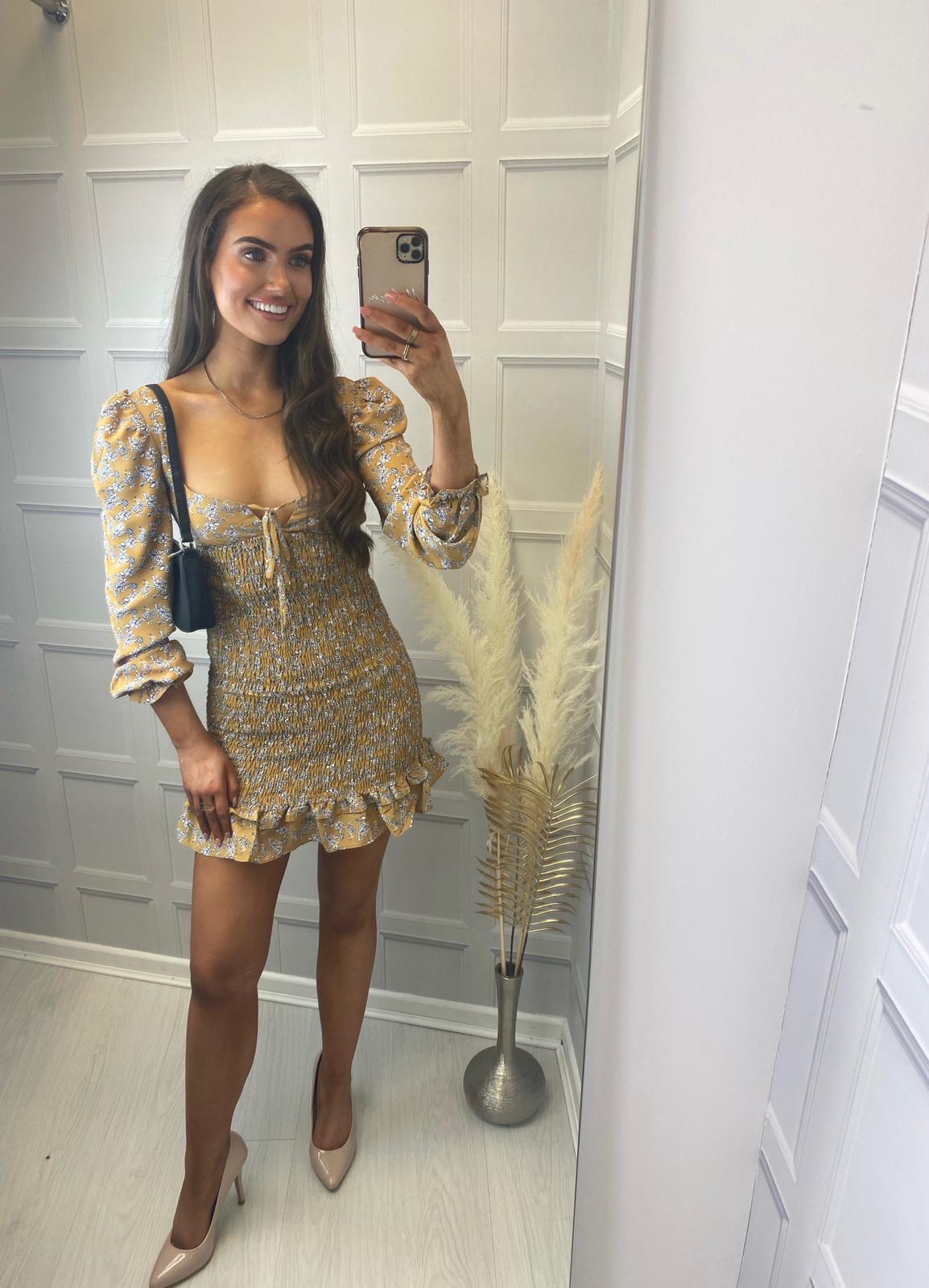 Floral Milk Maid Mini Dress