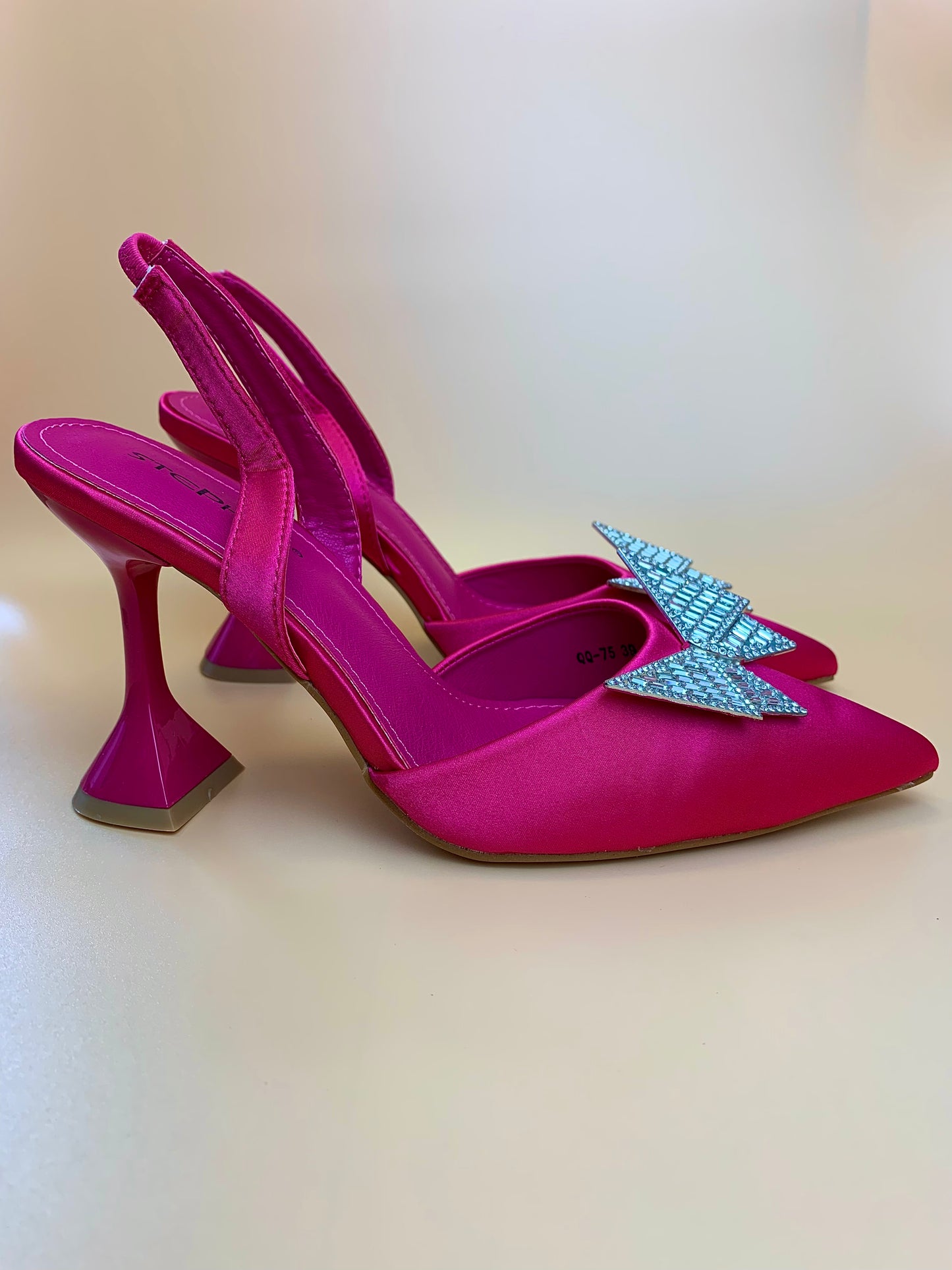 Grace Fuchsia Embellished Heels