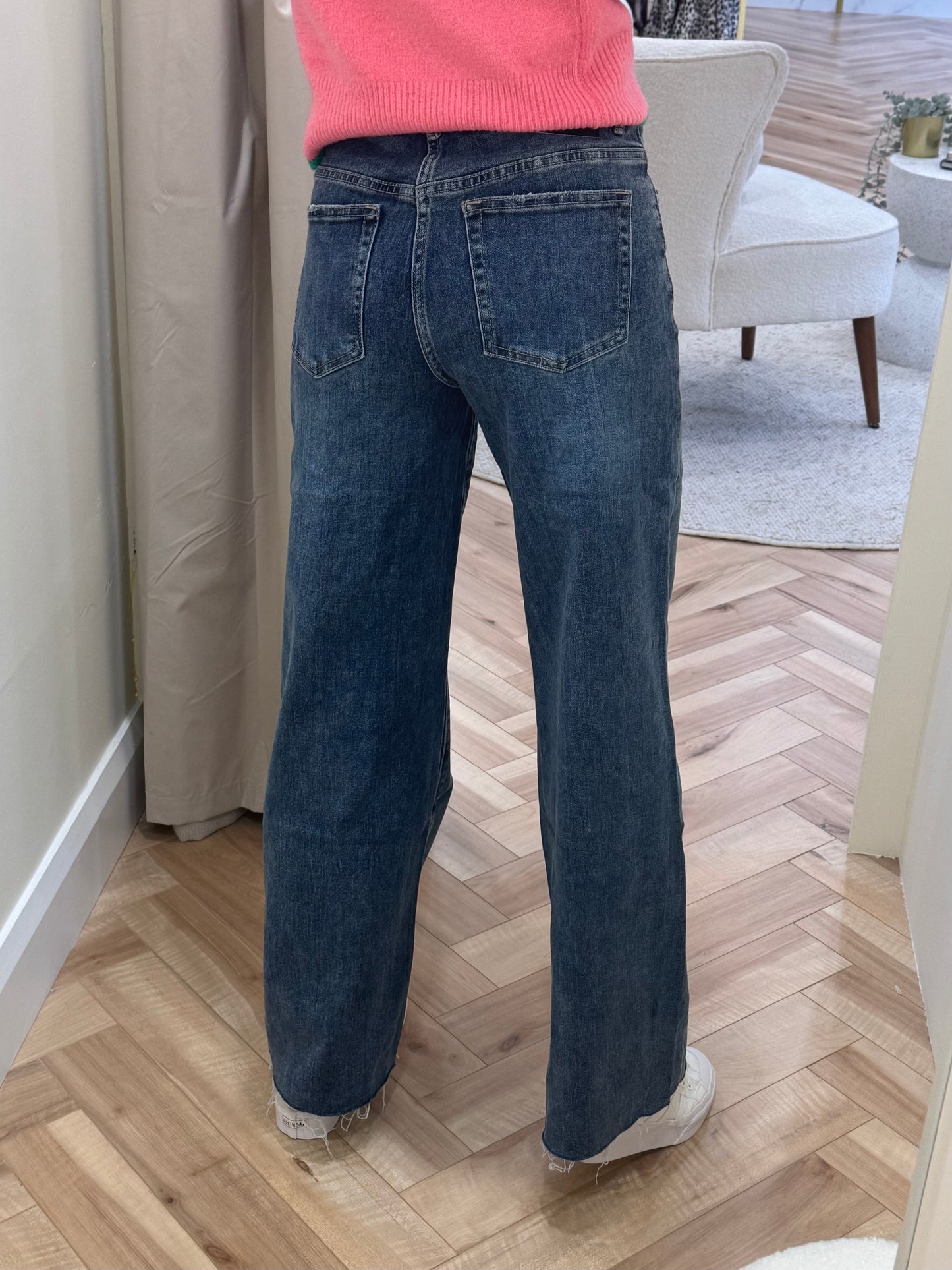 Laura Dad jeans in Medium Blue