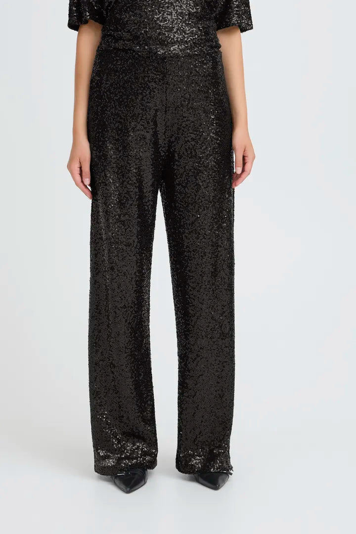 Fauca sequin trousers in black