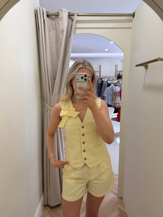 Vialara Waistcoat in Pastel Yellow