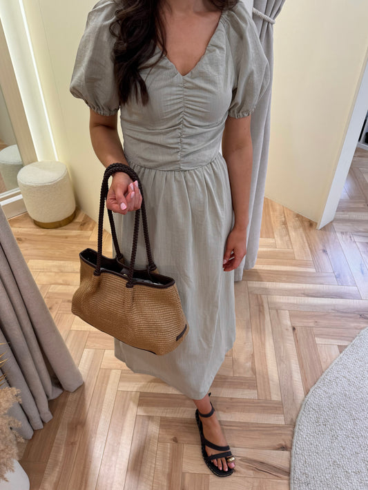 Ihfamila Dress in Eucalyptus