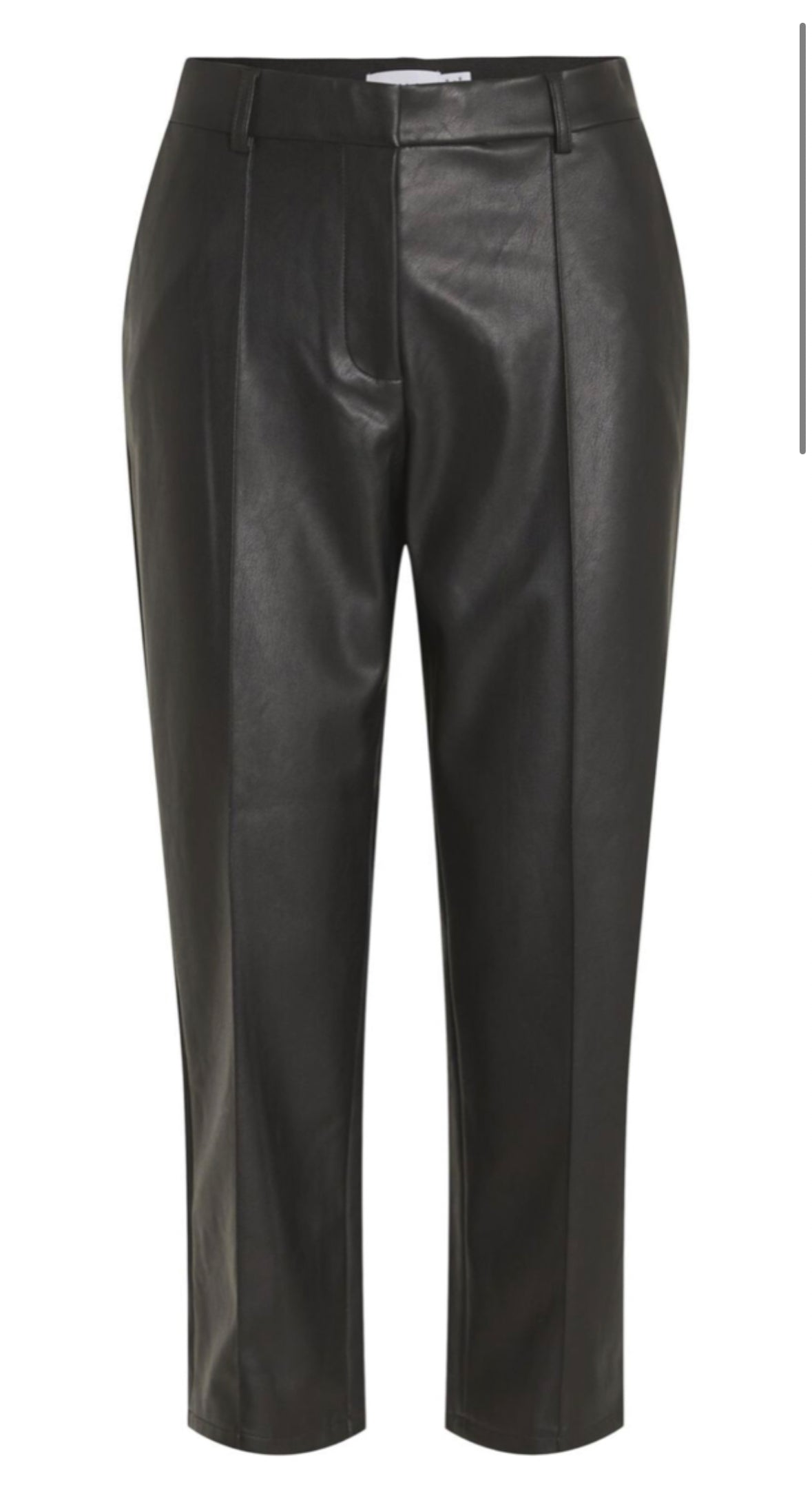 Vidagmar leather cropped coated trousers