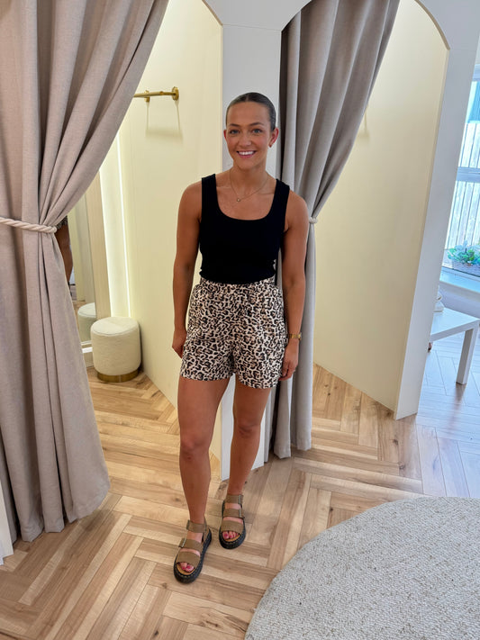 NM Peyton leopard shorts