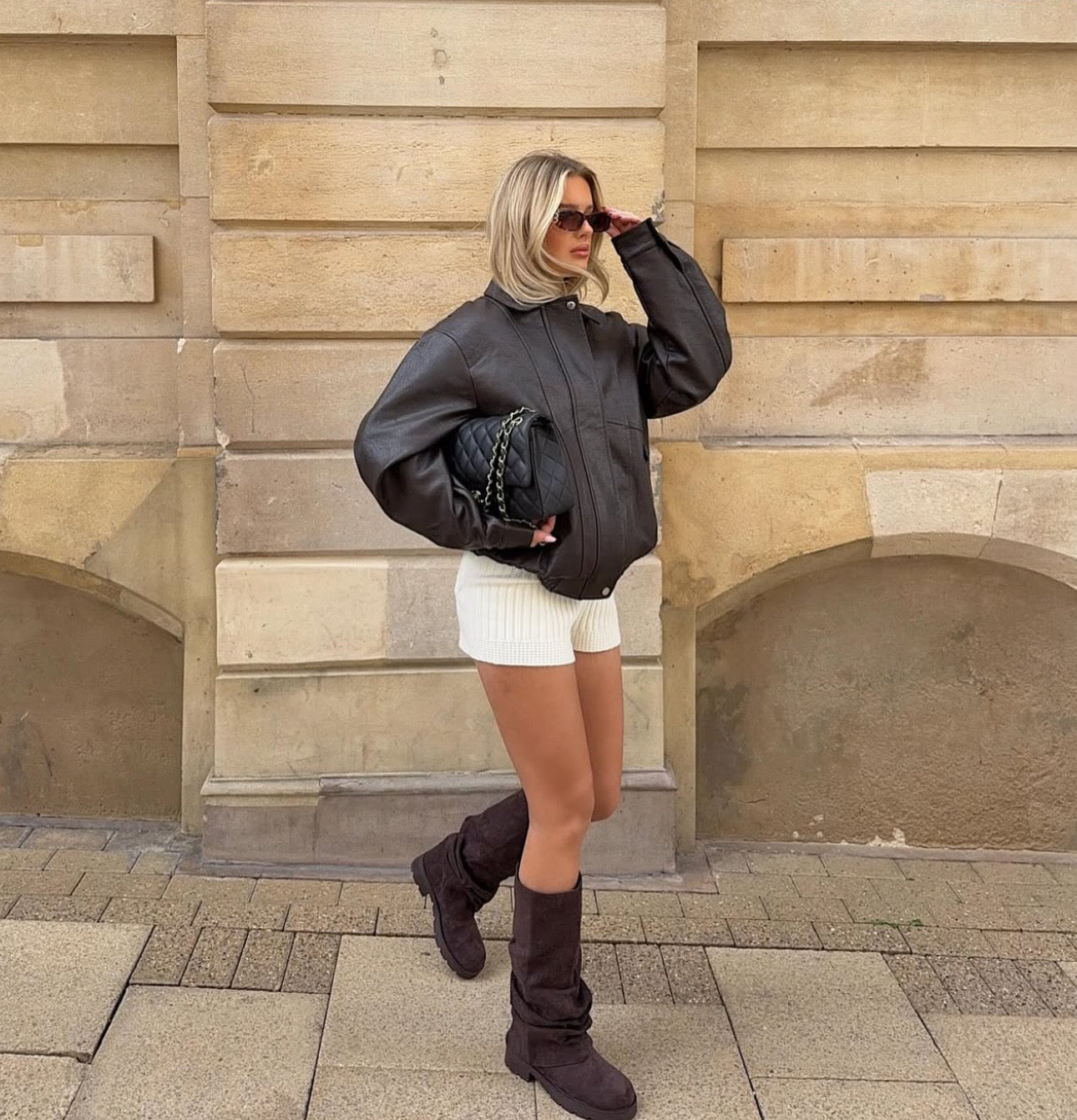 Hayden Leather Jacket in Brown