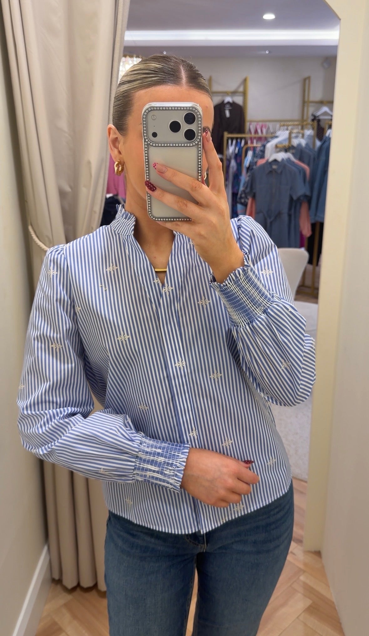 Ihjulitta blue stripe shirt