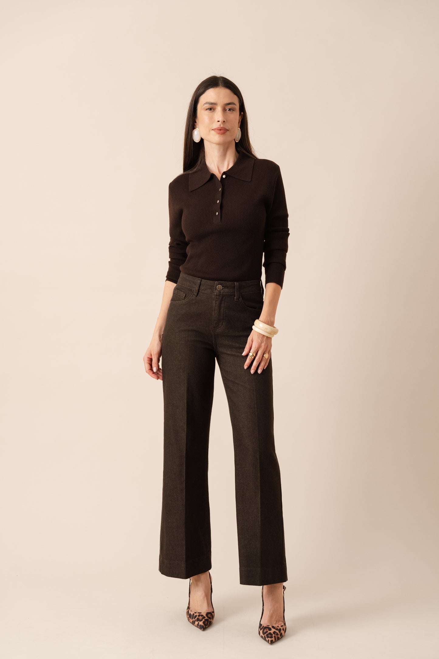 Vienna Jeans in Dark Brown