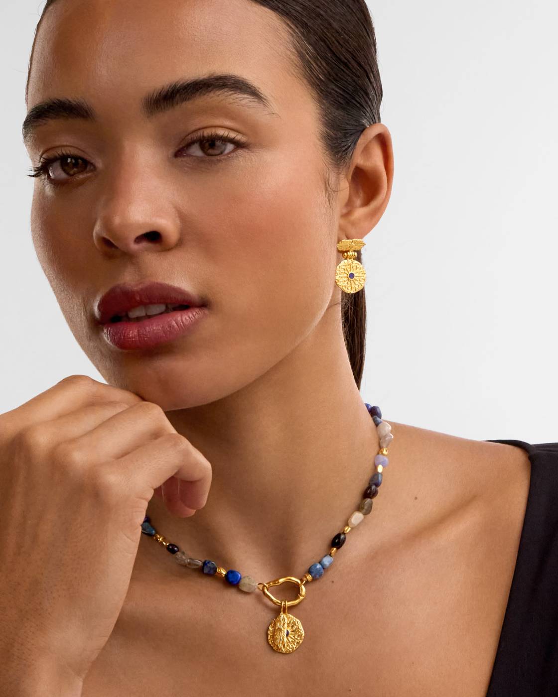 Midnight Solesi Waterproof Gold Earrings
