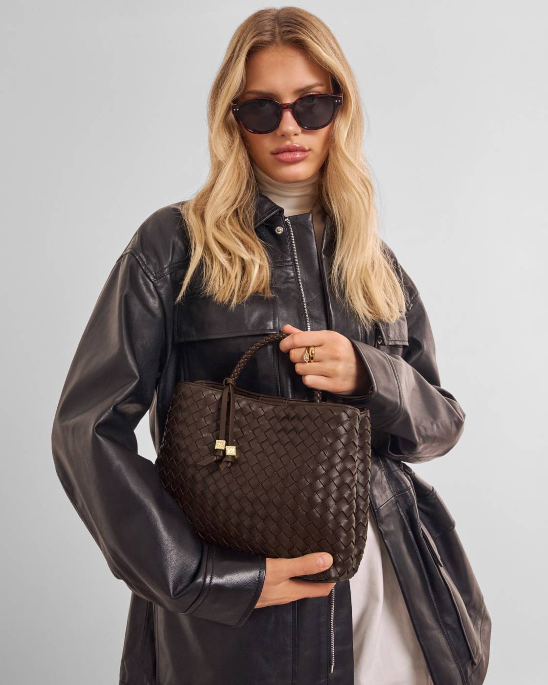 Nova Hand Woven Top Handle Bag