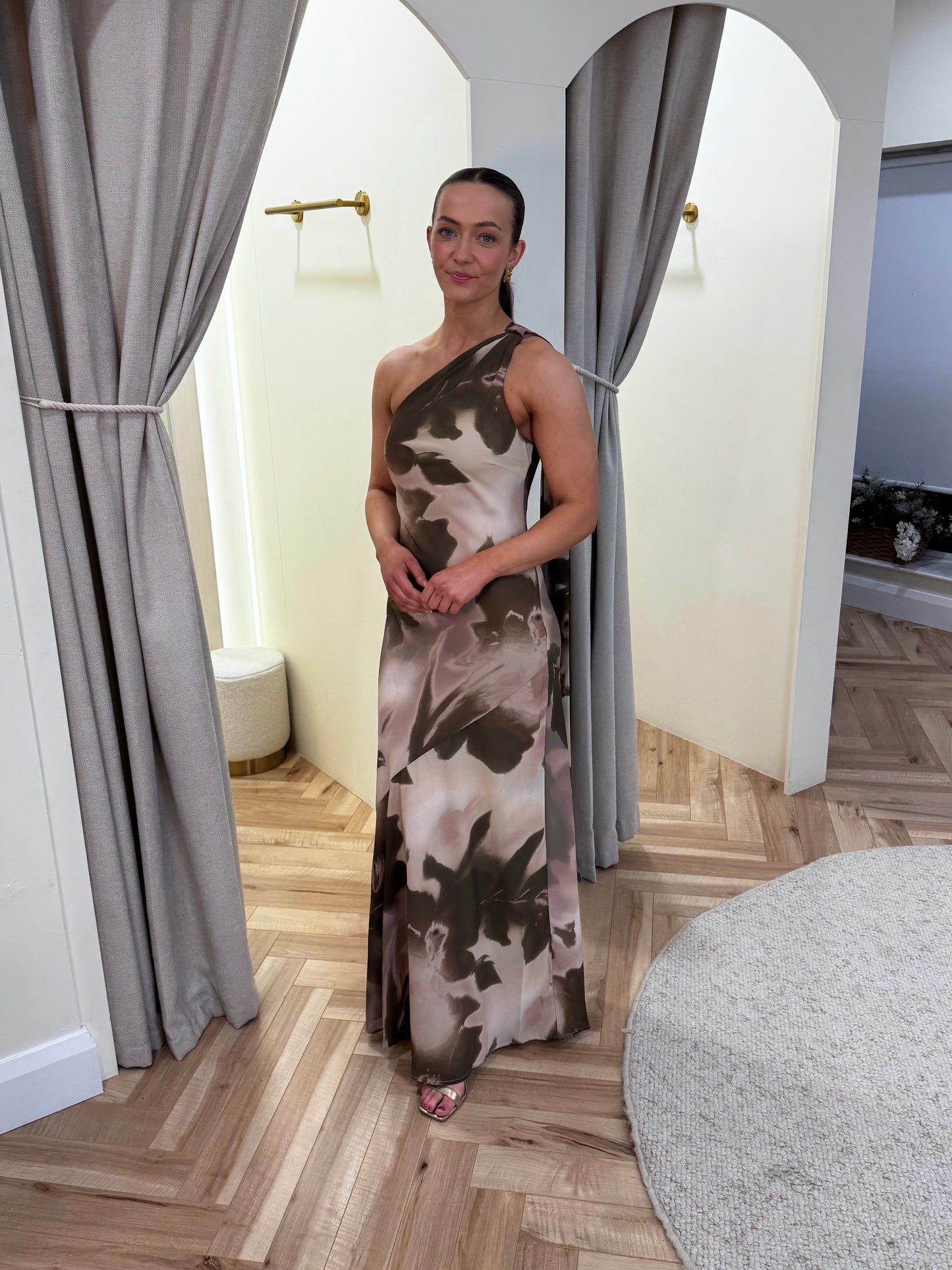 Sheree One Shoulder Chiffon Maxi Dress