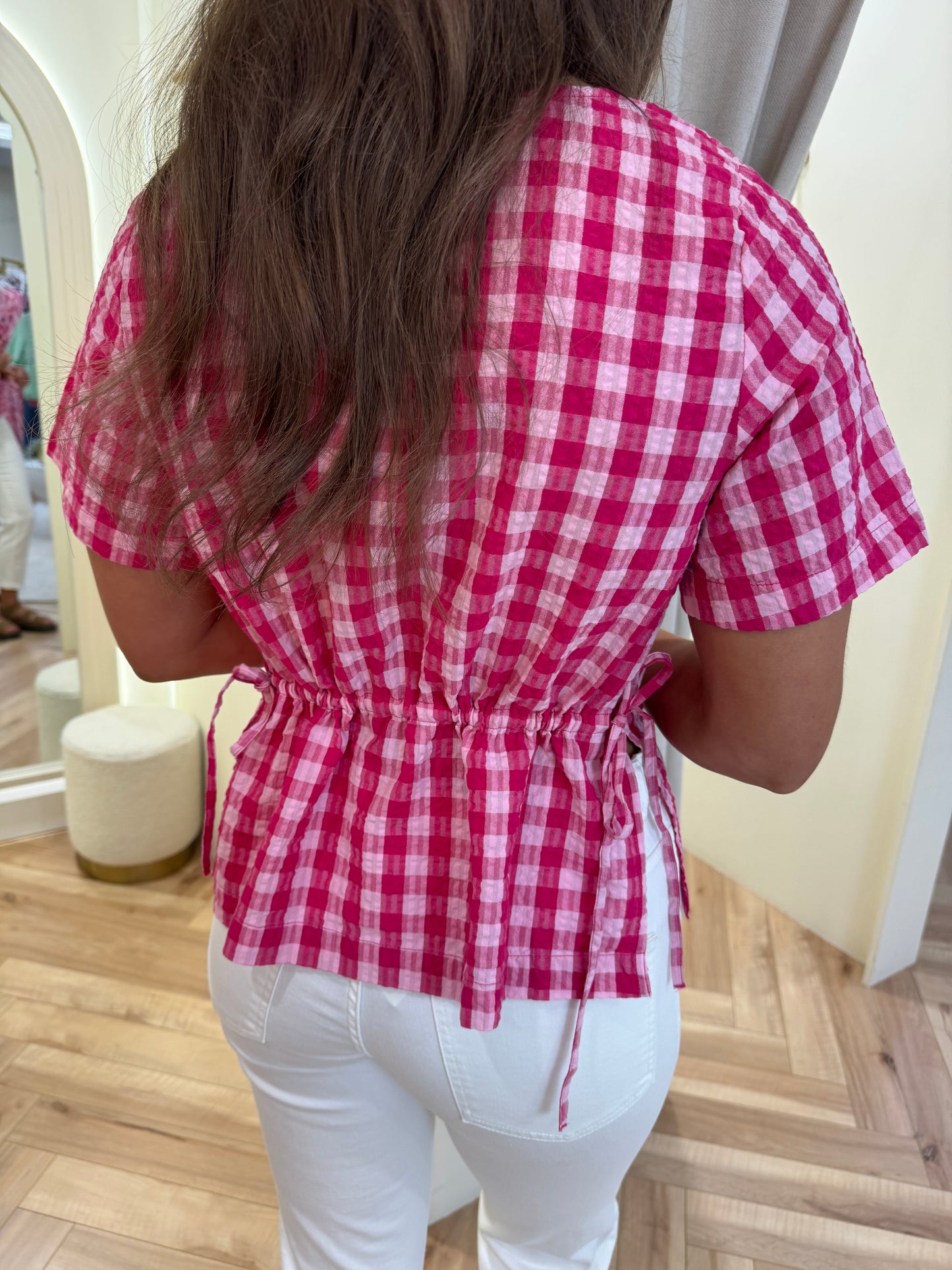 Ihfelica Shirt in Very Berry/Pink Check