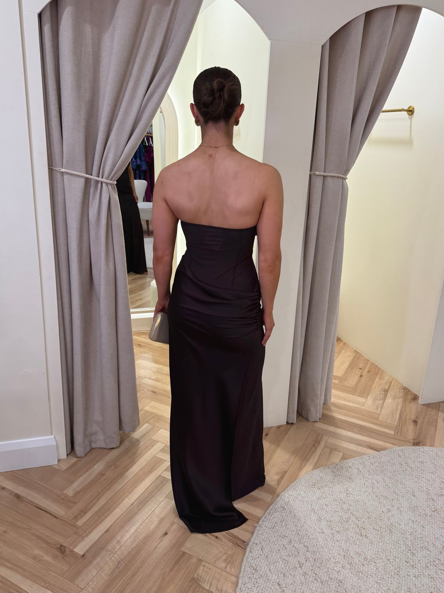 Amber Dress in Chocolate