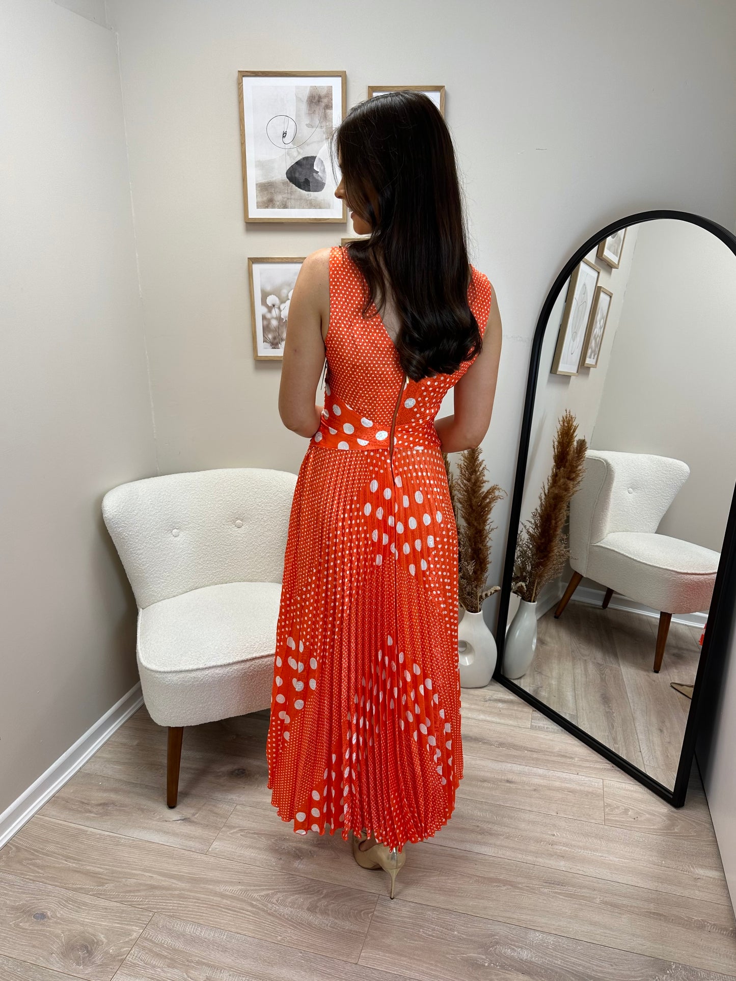 Closet orange polka dot dress