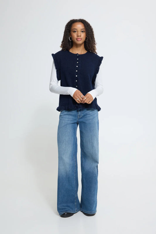 Ihpovoke Knit Waistcoat in Total Eclipse