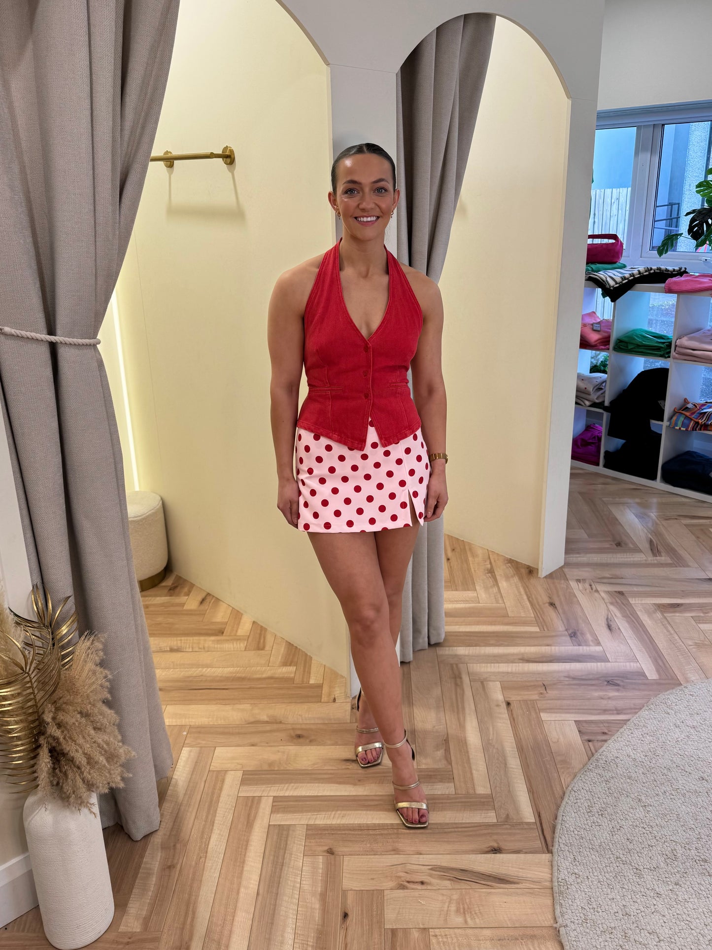Polkadot skort