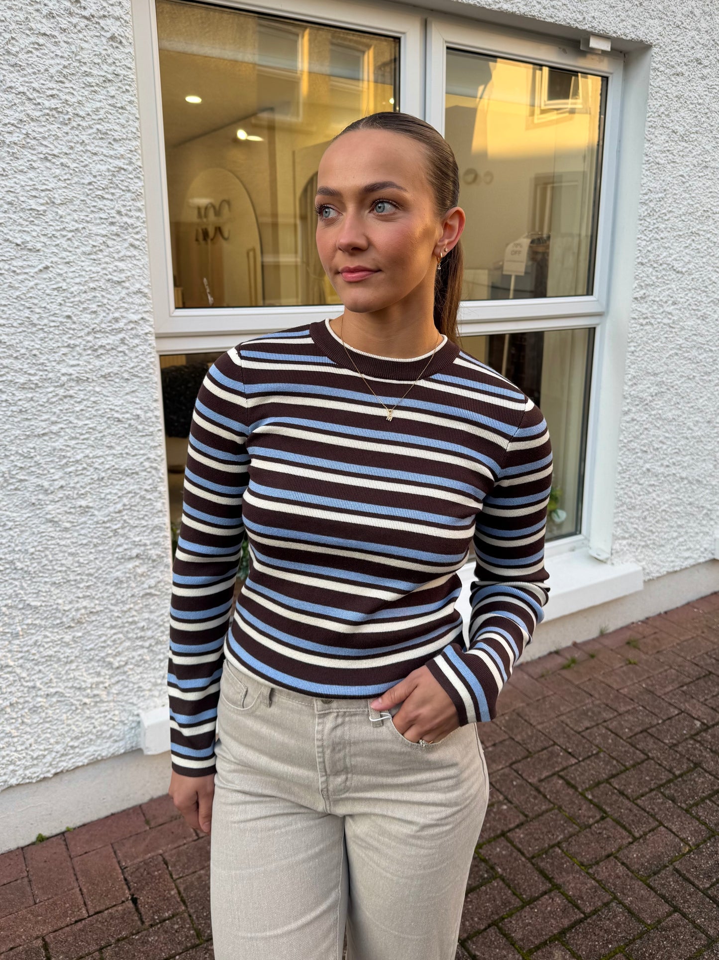 Jester Knit Pullover in Seal Brown
