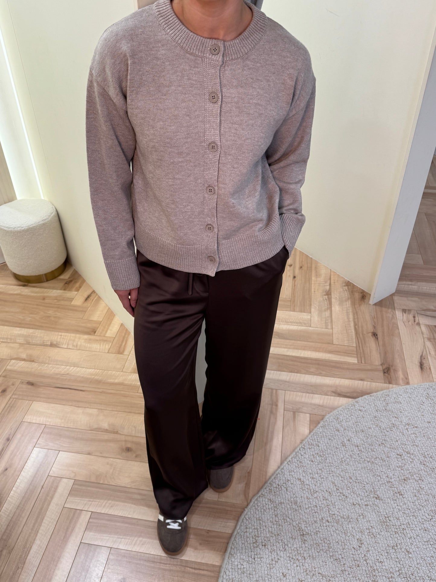 Ana Knit Cardigan in Beige