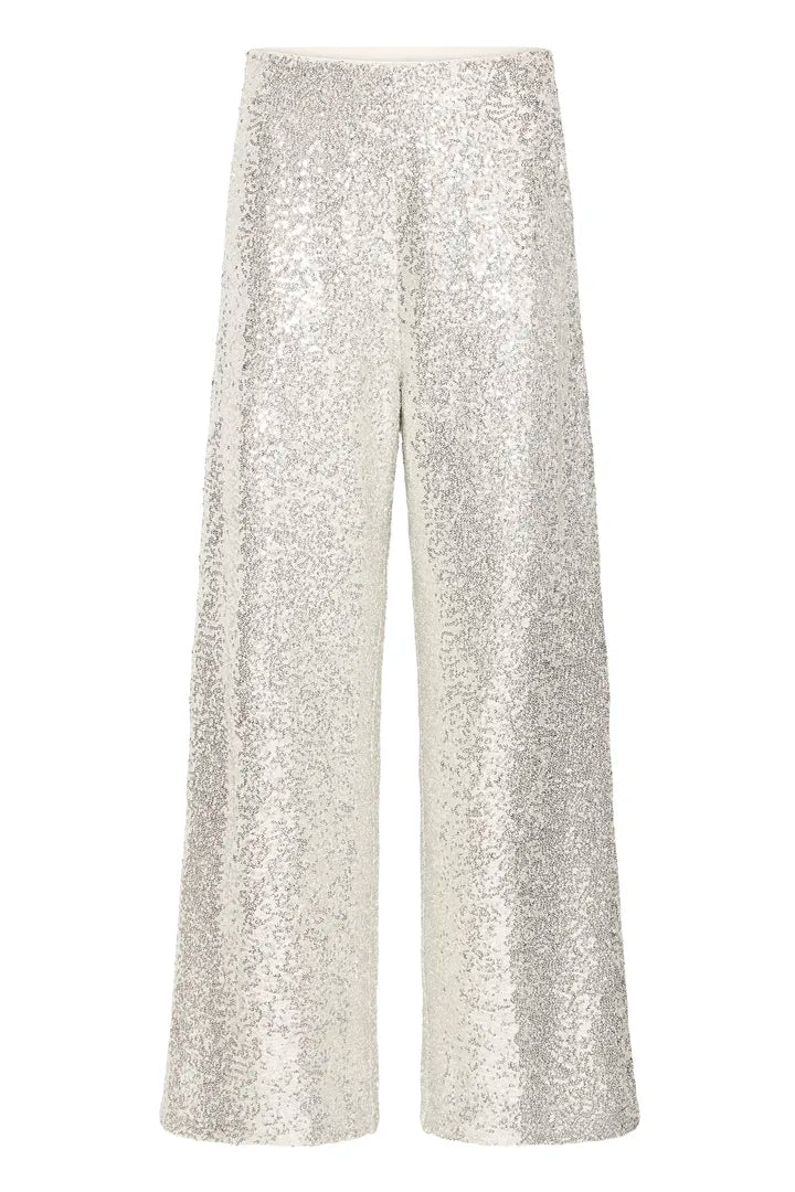 Fauca sequin trousers in frosted almond