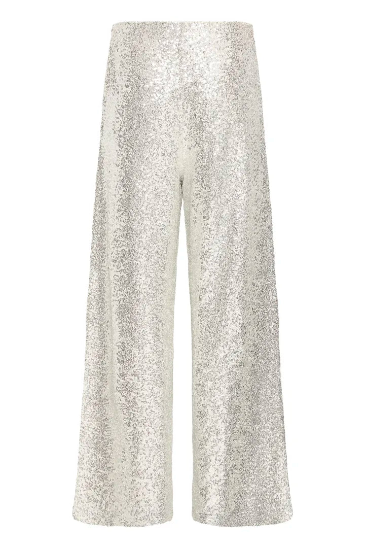 Fauca sequin trousers in frosted almond