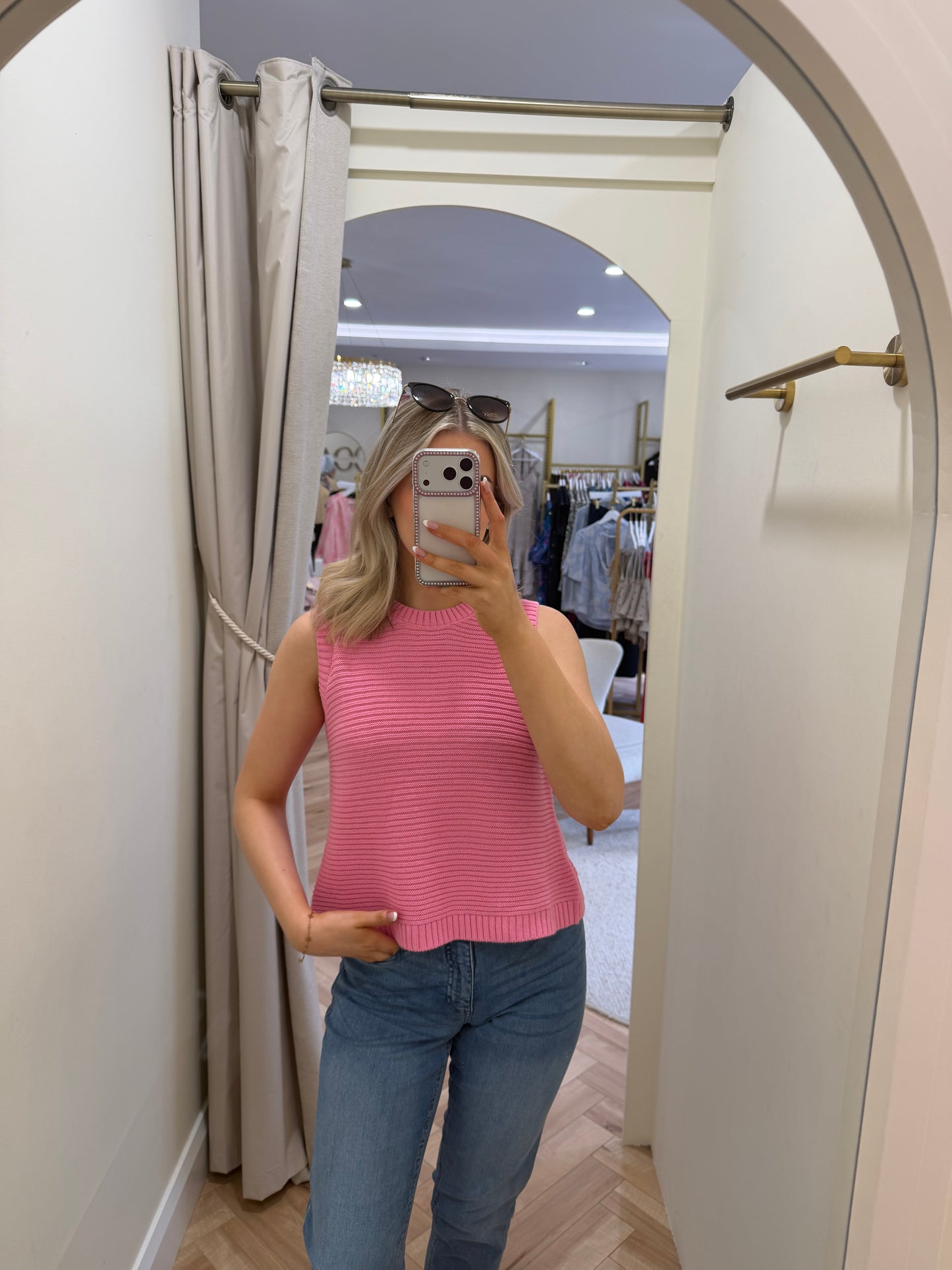 Ihdotties sleeveless knit in wild orchid