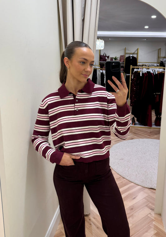 Sophie Fine Knit Collared Top