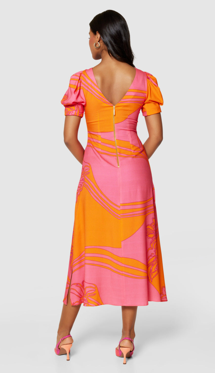 Closet orange and pink dress