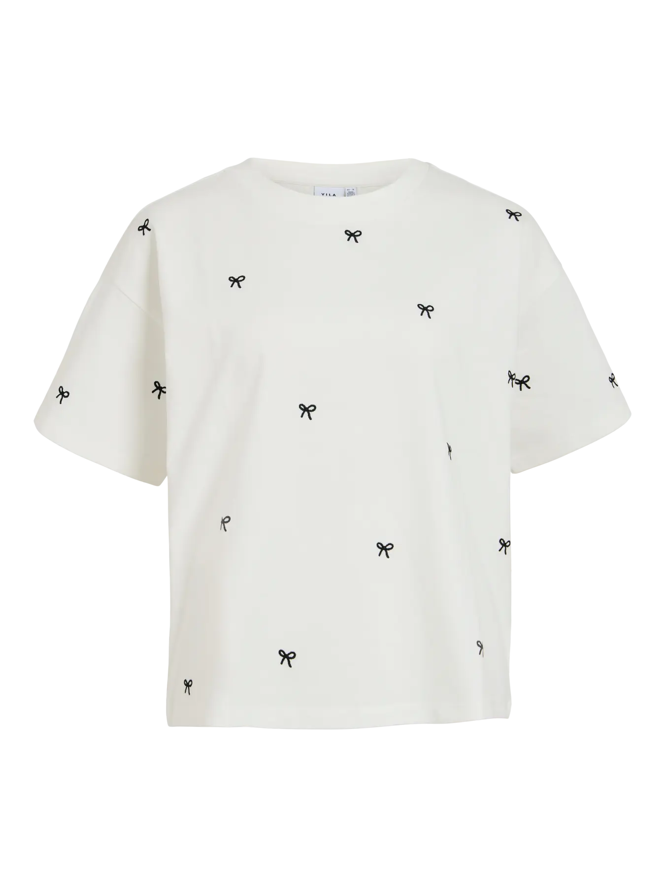 Vimonie bow T-shirt in white