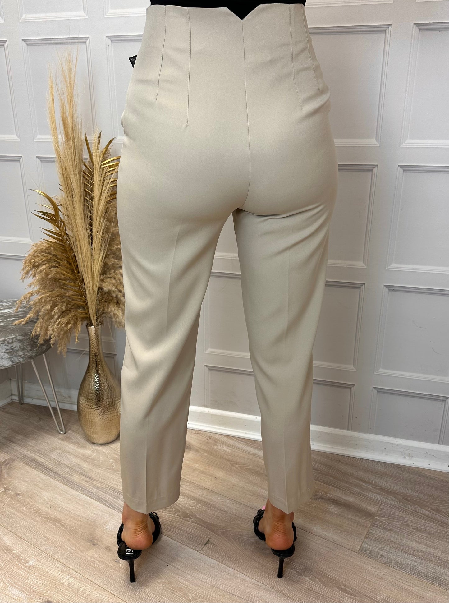 Beige Highwaisted Trousers