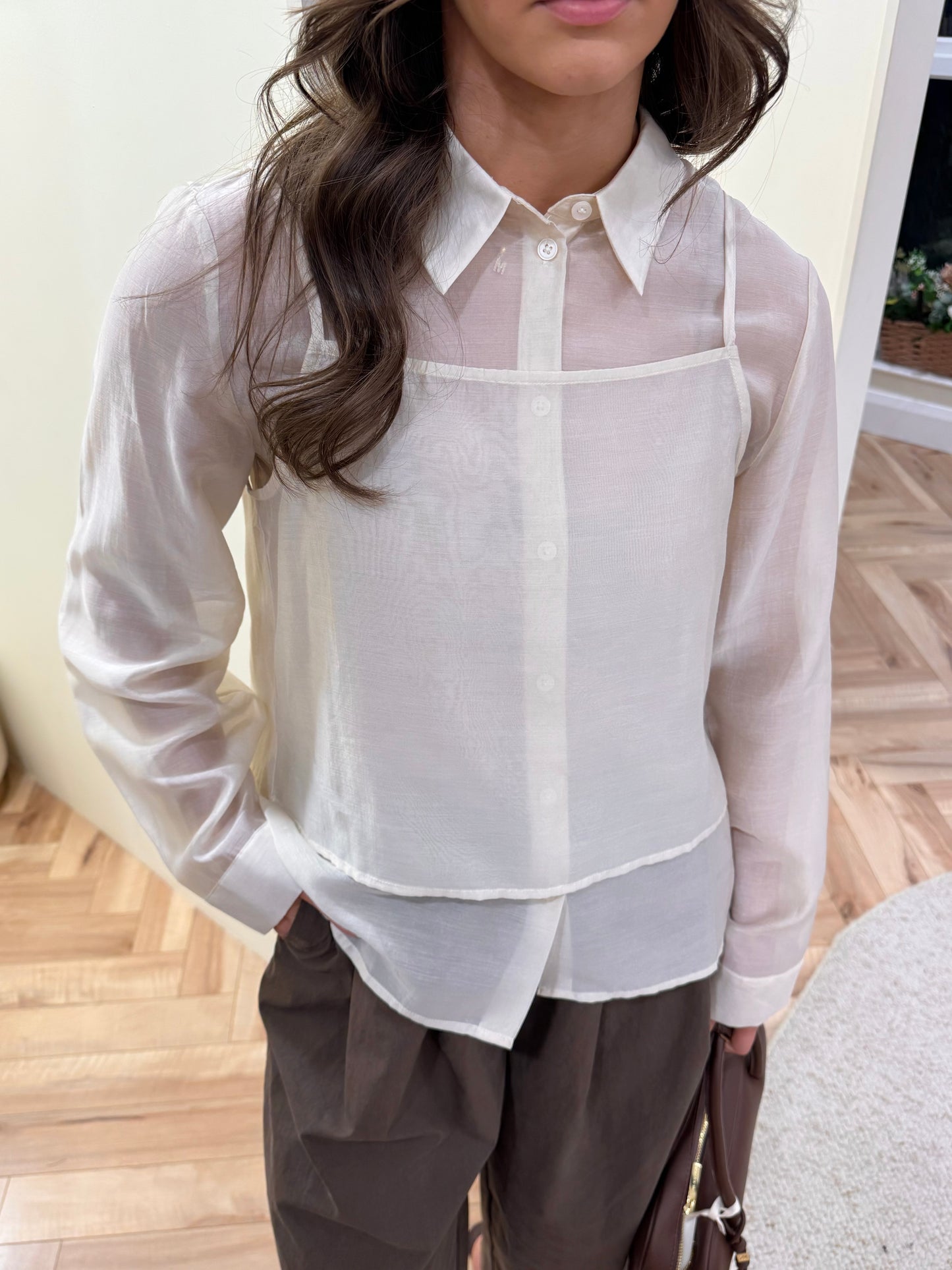 Lisa Layered Shirt in Birch