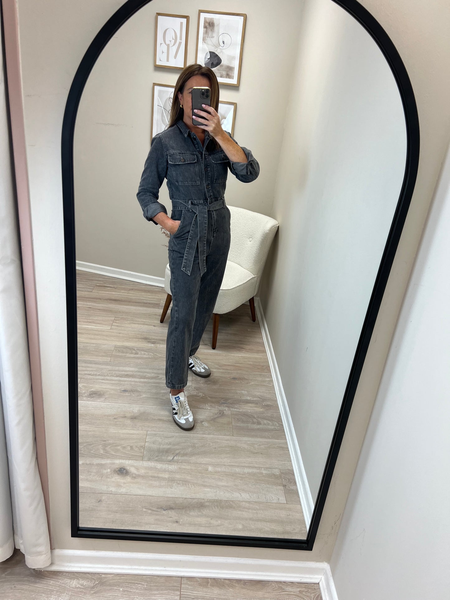 Jenna Jumpsuit in washed Black