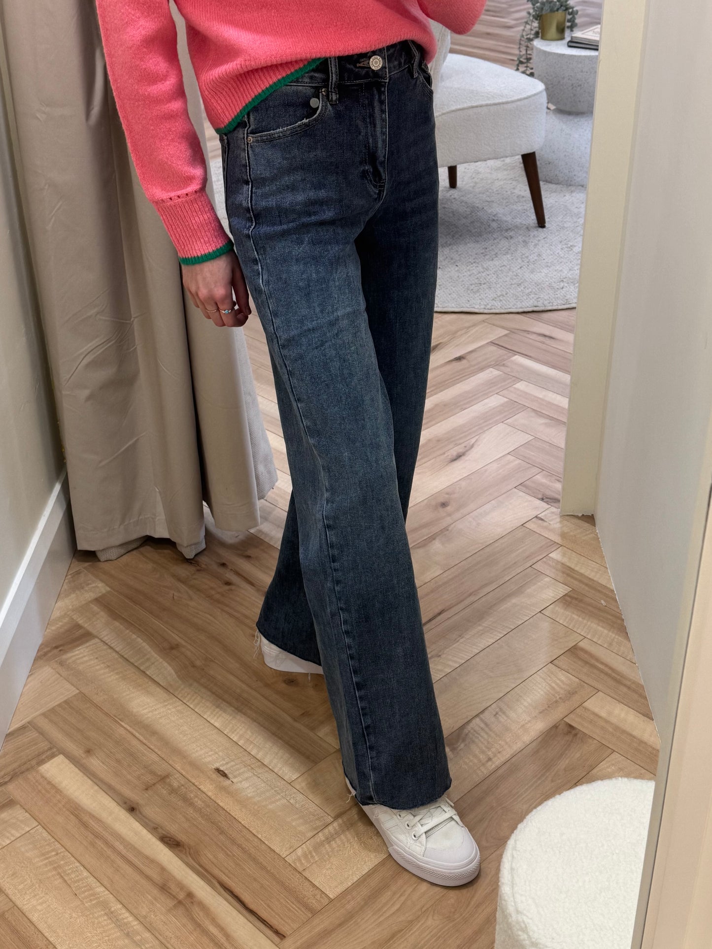 Laura Dad jeans in Medium Blue